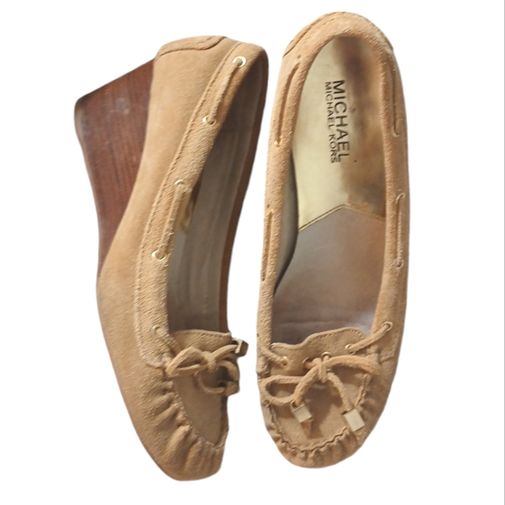 Michael Kors Suede Wedge Loafers